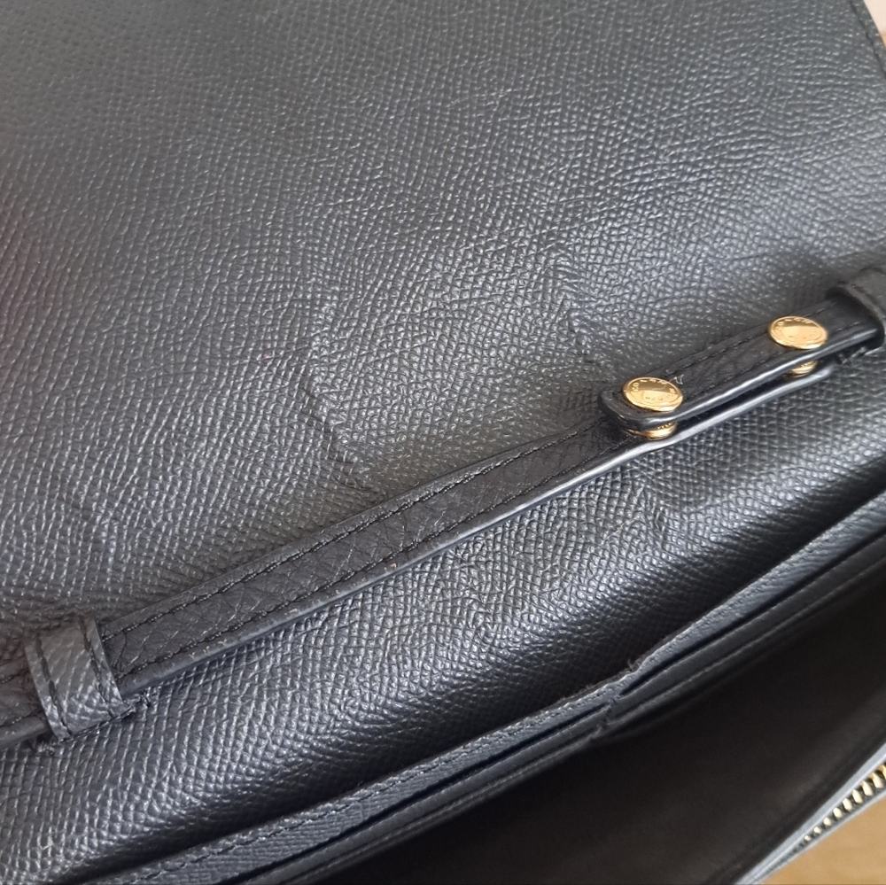 Coach Legacy Crossbody Bag F30256 Black Pebbled Leather Gold Hardware - Picture 6 of 9